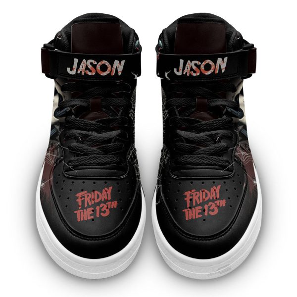 Jason Voorhees Shoes Air Mid Custom Sneakers For Horror Fans-Gearsnkrs