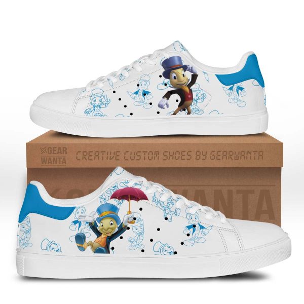 Jiminy Cricket Skate Shoes Custom Pinocchio Cartoon Shoes-Gearsnkrs