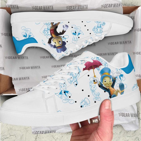 Jiminy Cricket Skate Shoes Custom Pinocchio Cartoon Shoes-Gearsnkrs