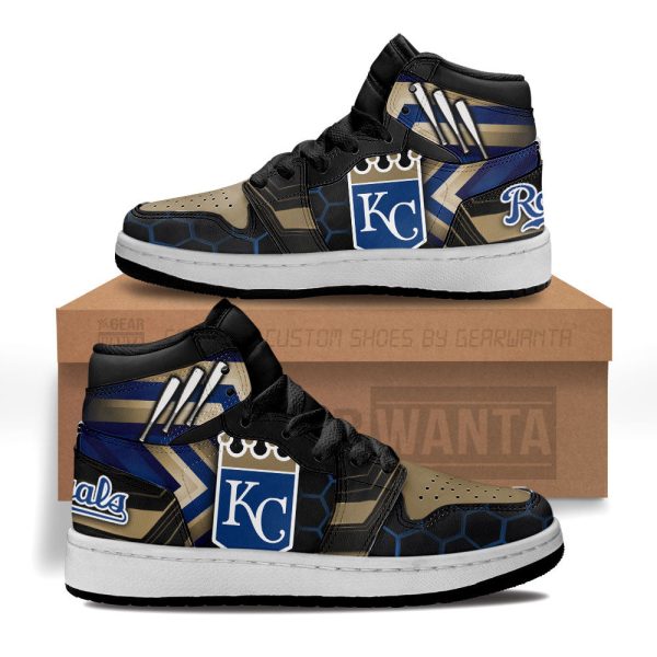 Kansas City Royals Football Team Kid Sneakers Custom For Kids 1 - Perfectivy