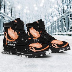 Kidney Cancer Awareness Boots Ribbon Butterfly Shoes Gift-Gearsnkrs