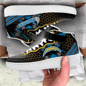 La Chargers Sneakers Custom Air Mid Shoes For Fans-Gearsnkrs