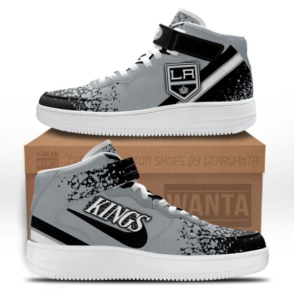 La Kings Air Mid Shoes Custom Hockey Sneakers Fans-Gearsnkrs