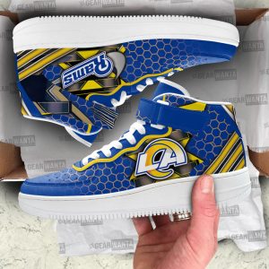 LA Rams Sneakers Custom Air Mid Shoes For Fans-Gear Wanta
