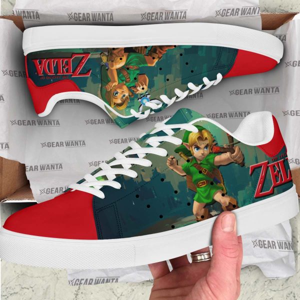 Link Skate Shoes Custom The Legend Of Zelda Game Shoes-Gearsnkrs