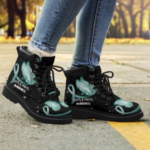 Liver Awareness Boots Ribbon Butterfly Shoes Gift Idea-Gearsnkrs