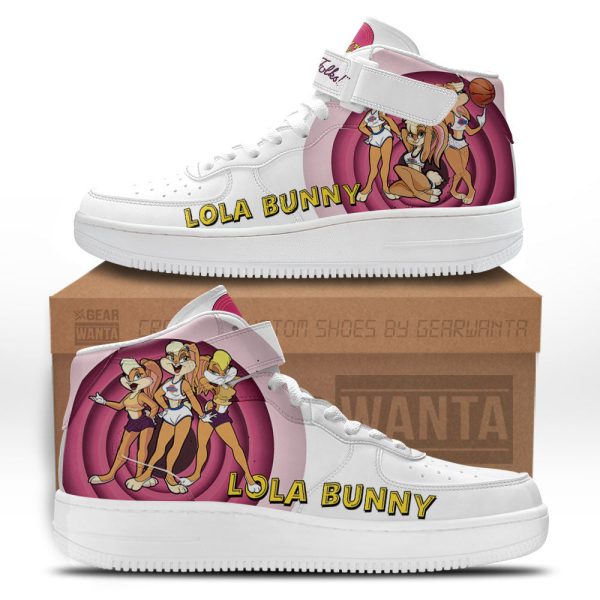 Lola Bunny Air Mid Shoes Custom Looney Tunes Sneakers-Gearsnkrs