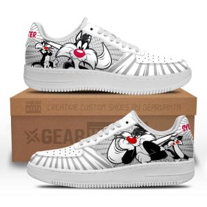 Looney Tunes Sylvester Air Sneakers Custom 1 - PerfectIvy