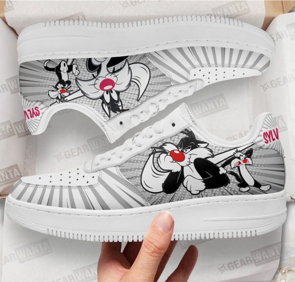 Looney Tunes Sylvester Air Sneakers Custom 2 - Perfectivy