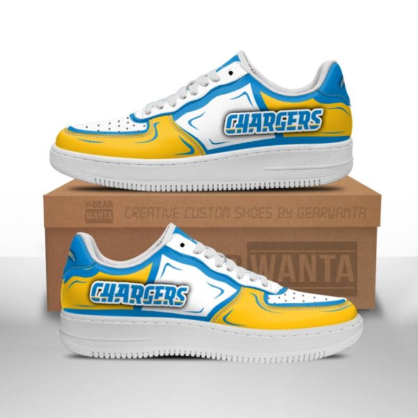 Los Angeles Chargers Air Sneakers Custom Naf Shoes For Fan-Gearsnkrs