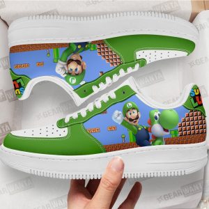 Luigi Super Mario Air Sneakers Custom For Gamer Shoes 1 - PerfectIvy