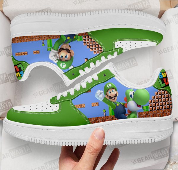 Luigi Super Mario Air Sneakers Custom For Gamer Shoes 1 - Perfectivy