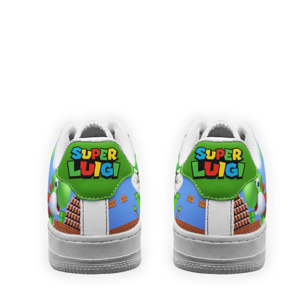 Luigi Super Mario Air Sneakers Custom For Gamer Shoes 3 - Perfectivy
