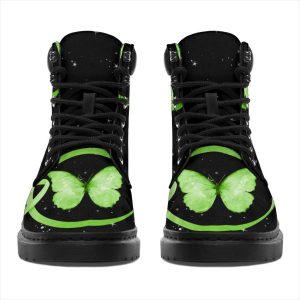 Lymphoma Awareness Boots Ribbon Butterfly Shoes-Gearsnkrs