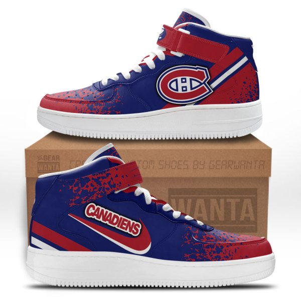 M Canadiens Air Mid Shoes Custom Hockey Sneakers Fans-Gearsnkrs