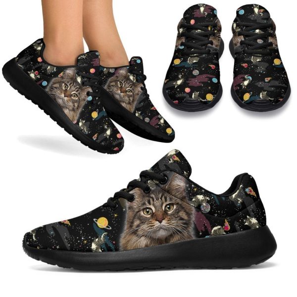 Maine Coon Cat Sneakers Sporty Shoes For Cat Lover-Gearsnkrs