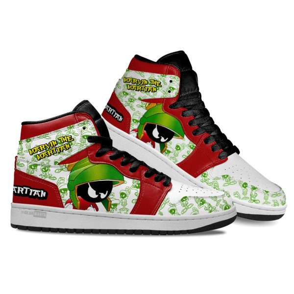 Marvin The Martian J1 Shoes Custom For Cartoon Fans Sneakers Pt04 3 - Perfectivy