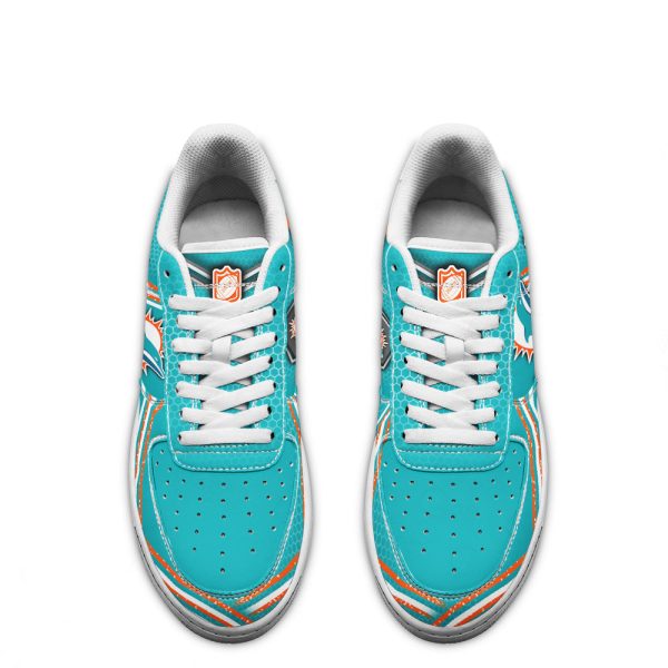 Miami Dolphins Air Sneakers Custom Force Shoes For Fans-Gearsnkrs