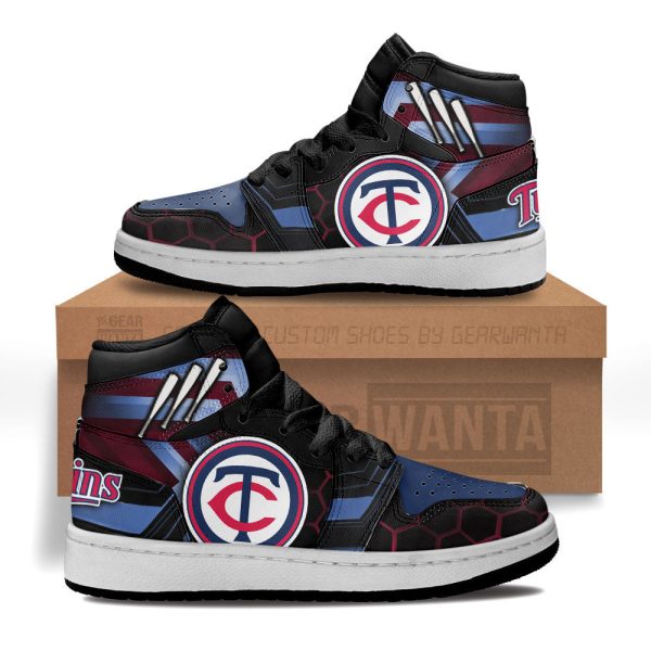 Minnesota Twins Football Team Kid Sneakers Custom For Kids 1 - Perfectivy