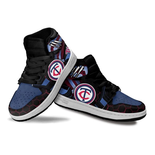 Minnesota Twins Football Team Kid Sneakers Custom For Kids 3 - Perfectivy