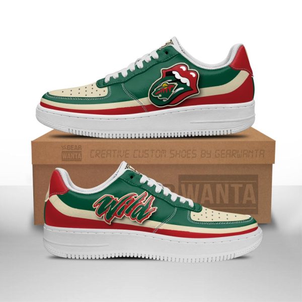 Minnesota Wild Air Sneakers Custom Force Shoes Sexy Lips For Fans-Gearsnkrs