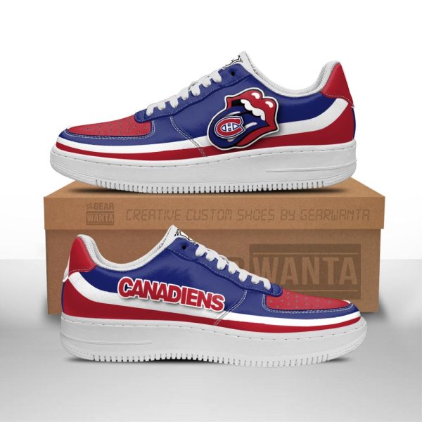 Montreal Canadiens Air Sneakers Custom Force Shoes Sexy Lips For Fans-Gearsnkrs