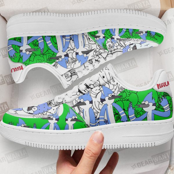 Mordecai Regular Show Air Sneakers Custom Cartoon Shoes 1 - Perfectivy