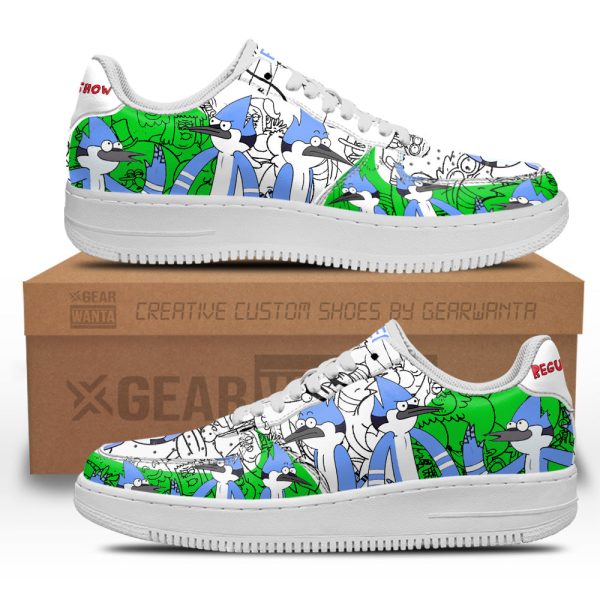 Mordecai Regular Show Air Sneakers Custom Cartoon Shoes 2 - Perfectivy