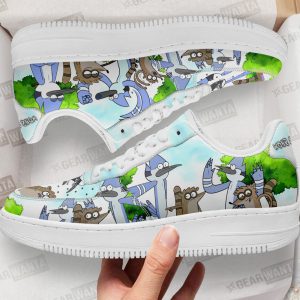 Mordecai and Rigby Air Sneakers Custom Regular Show Shoes 1 - PerfectIvy