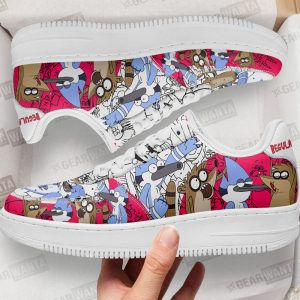 Mordecai and Rigby Regular Show Air Sneakers Custom Cartoon Shoes 1 - PerfectIvy