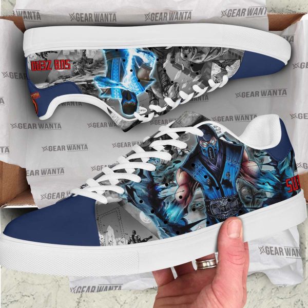 Mortal Kombat Sub-Zero Skate Shoes Custom-Gearsnkrs