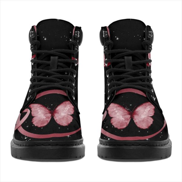 Multiple Myeloma Cancer Awareness Boots Ribbon Butterfly Shoes-Gearsnkrs