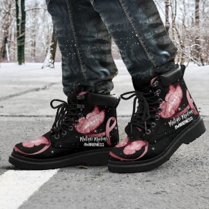 Multiple Myeloma Cancer Awareness Boots Ribbon Butterfly Shoes-Gearsnkrs