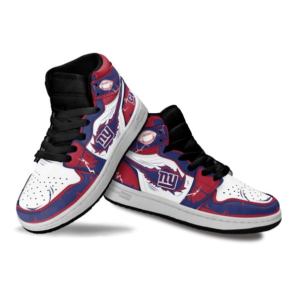 Ny Giants Football Team Kid Sneakers Custom For Kids 3 - Perfectivy