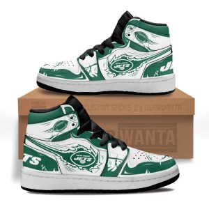 NY Jets Football Team Kid Sneakers Custom For Kids 1 - PerfectIvy