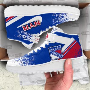 NY Rangers Air Mid Shoes Custom Hockey Sneakers Fans-Gear Wanta