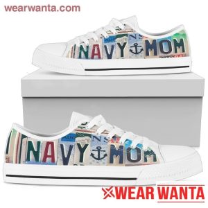 Navy Mom Women'S Sneakers Style Gift For Mom Nh08-Gearsnkrs