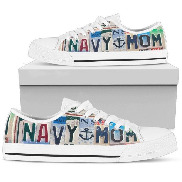 Navy Mom Women'S Sneakers Style Gift For Mom Nh08-Gearsnkrs