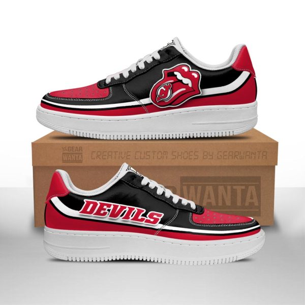 New Jersey Devils Air Sneakers Custom Force Shoes Sexy Lips For Fans-Gearsnkrs