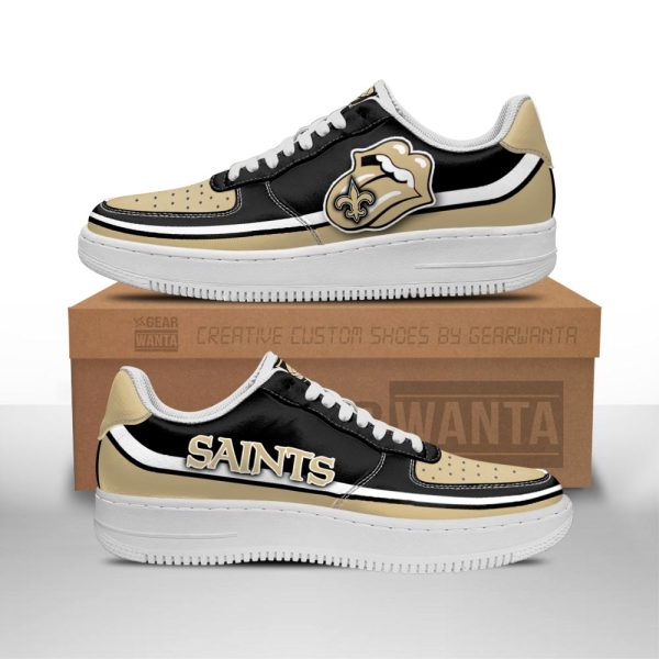 New Orleans Saints Air Sneakers Custom Force Shoes Sexy Lips For Fans-Gearsnkrs