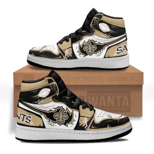 New Orleans Saints Football Team Kid Sneakers Custom For Kids 1 - PerfectIvy