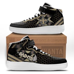 New Orleans Saints Sneakers Custom Air Mid Shoes For Fans-Gear Wanta