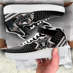 Oakland Raiders Sneakers Custom Air Mid Shoes For Fans-Gear Wanta