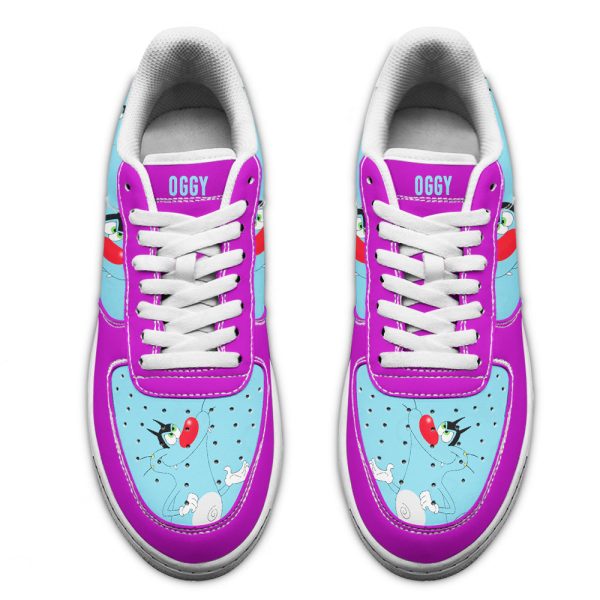 Oggy Air Sneakers Custom Oggy And The Cockroaches Cartoon Shoes 4 - Perfectivy