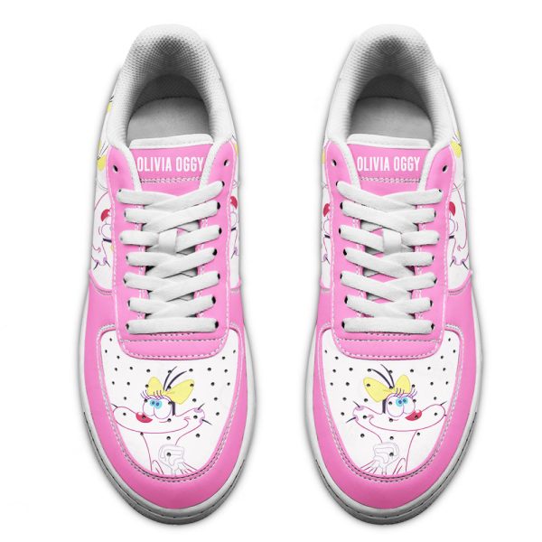 Olivia Oggy Air Sneakers Custom Oggy And The Cockroaches Cartoon Shoes 4 - Perfectivy