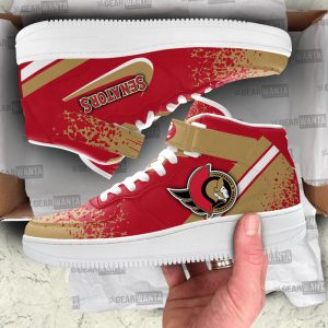 Ottawa Senators Air Mid Shoes Custom Hockey Sneakers Fans-Gearsnkrs