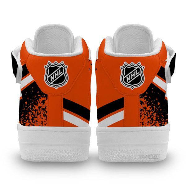 P Flyers Air Mid Shoes Custom Hockey Sneakers Fans-Gearsnkrs