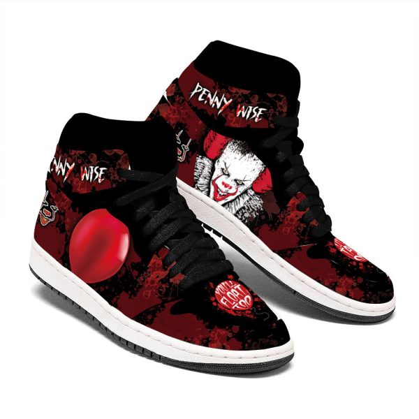 Pennywise It J1 Shoes Custom Horror Fans Sneakers-Gearsnkrs