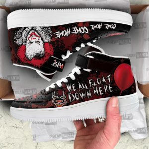 Pennywise It Shoes Custom Air Mid Sneakers Horror Fans-Gearsnkrs