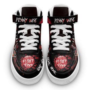 Pennywise It Shoes Custom Air Mid Sneakers Horror Fans-Gearsnkrs